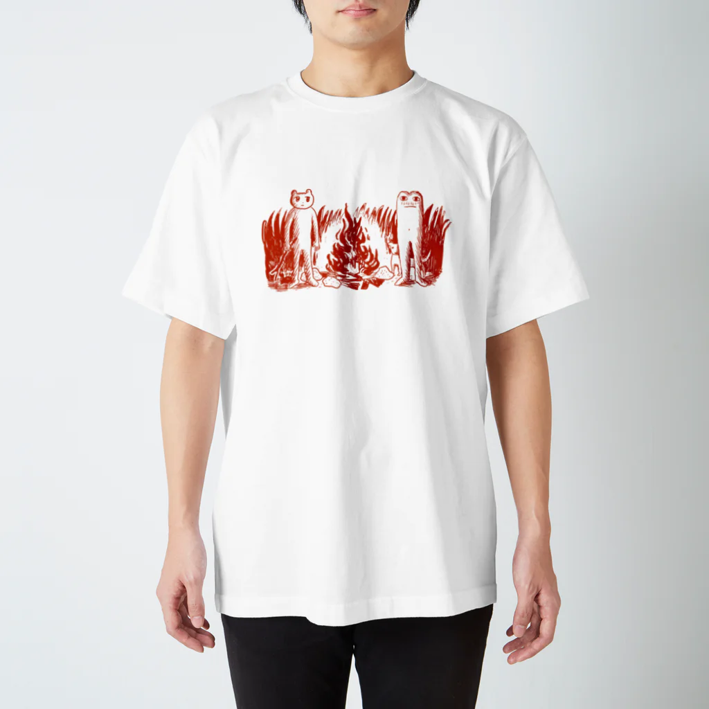 みなはむの焚き火　赤 Regular Fit T-Shirt