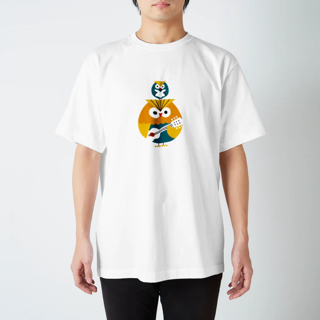 サタケシュンスケ｜イラストレーターのフクロウ スタンダードTシャツ