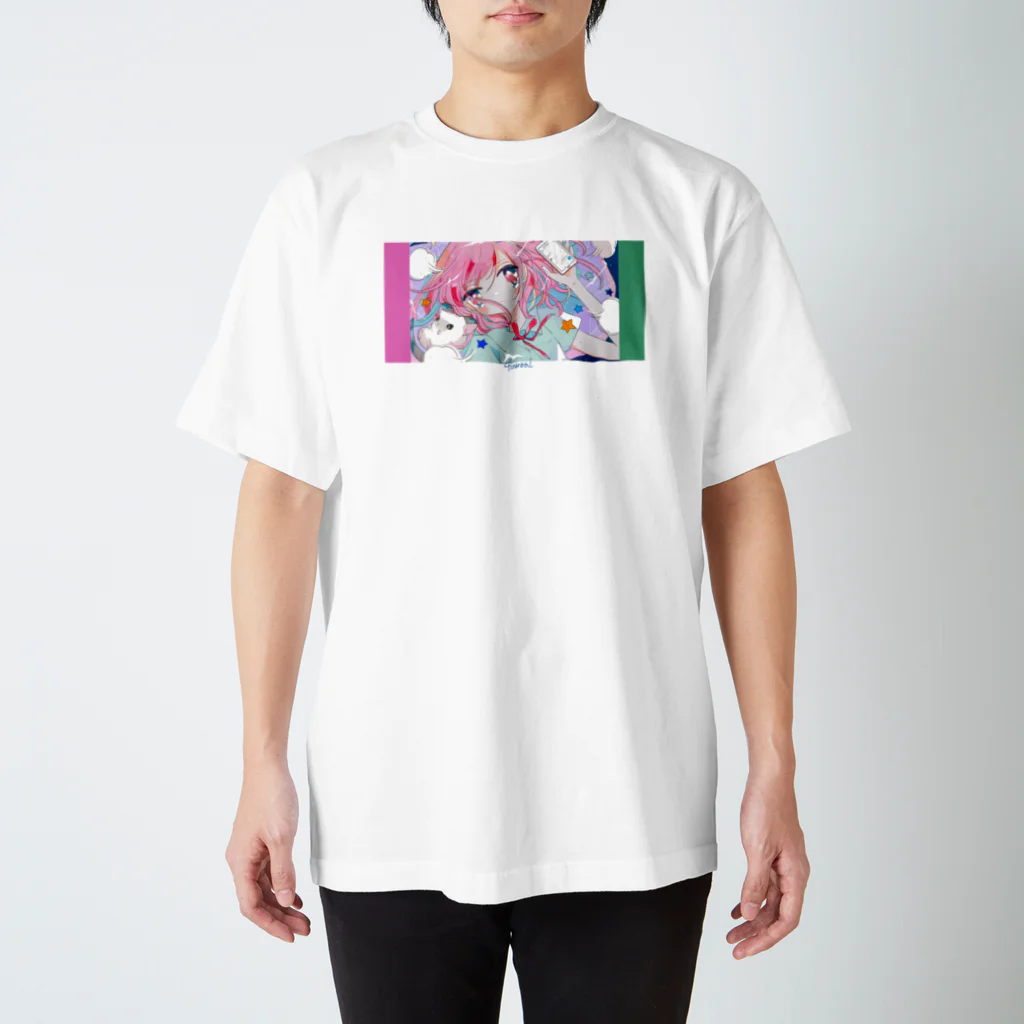 きゃらあいの怒りと嘆きの楽園-pink × green スタンダードTシャツ