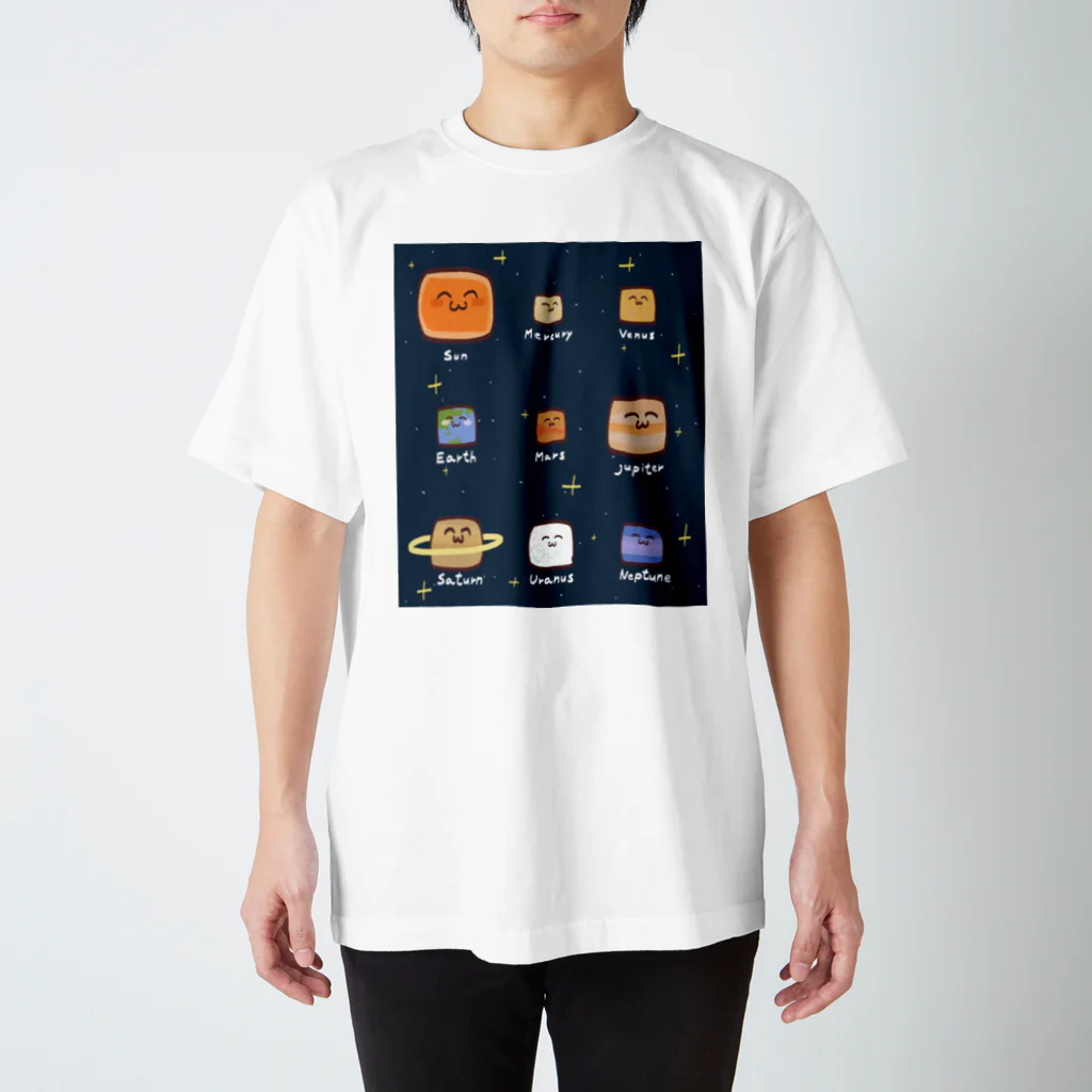 赤ナタデの太陽系ナタデ スタンダードTシャツ