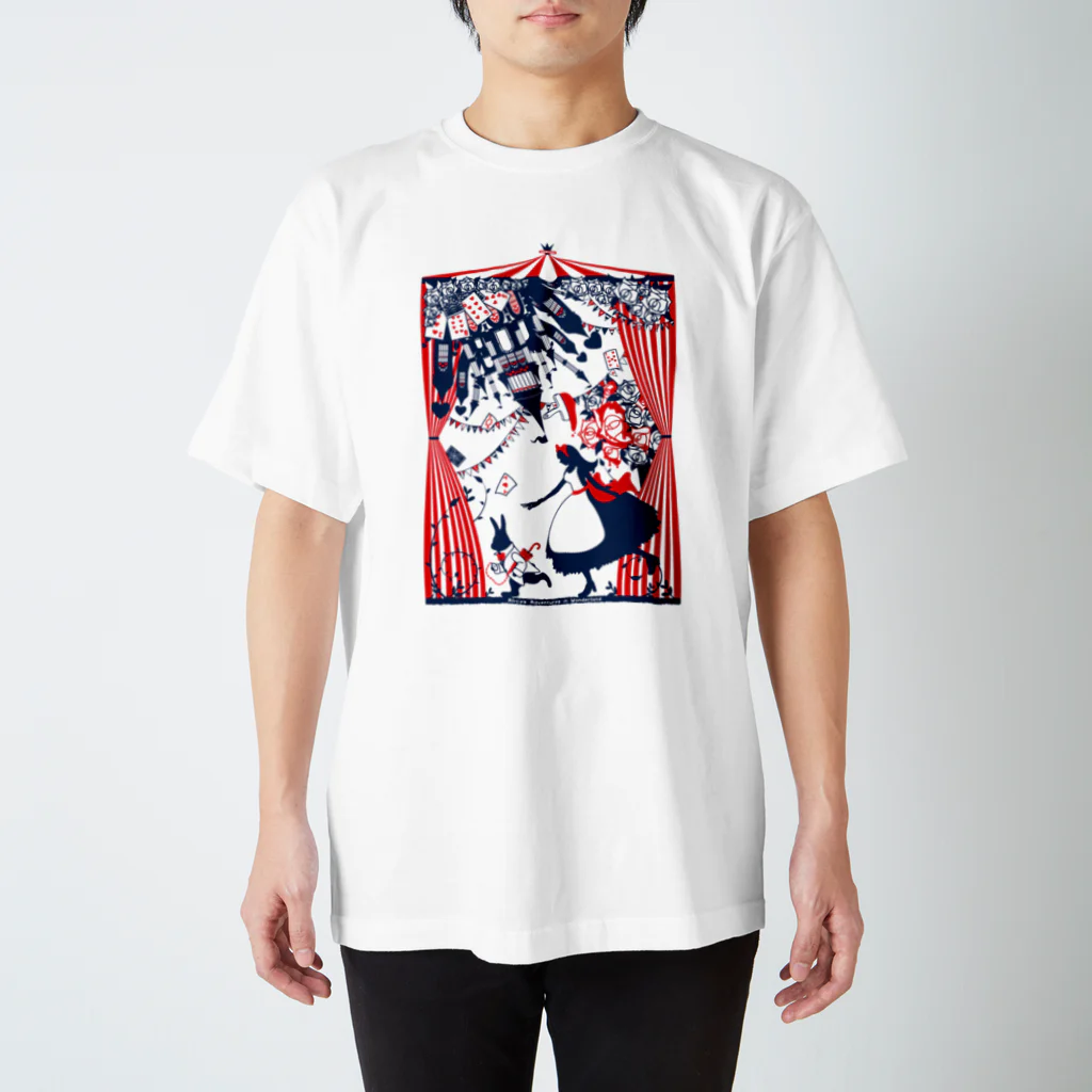 Cɐkeccooの思議の国のアリス-シルエット-物語の開幕-カラー スタンダードTシャツ