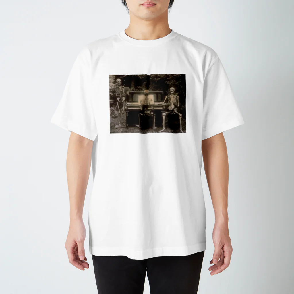 VintageのThree skeletons at the piano スタンダードTシャツ