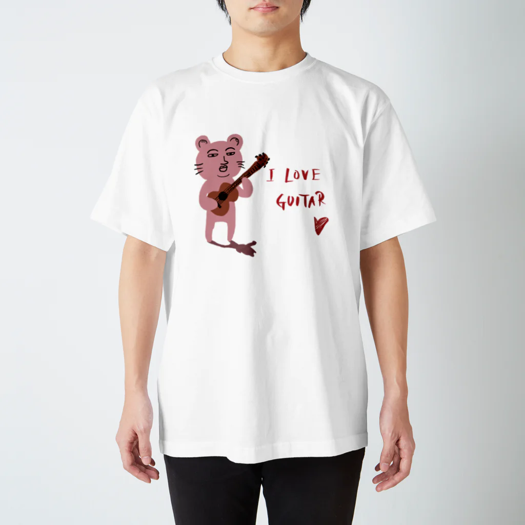 TACAのグッズ売り場のピン君 I LOVE GUITAR スタンダードTシャツ