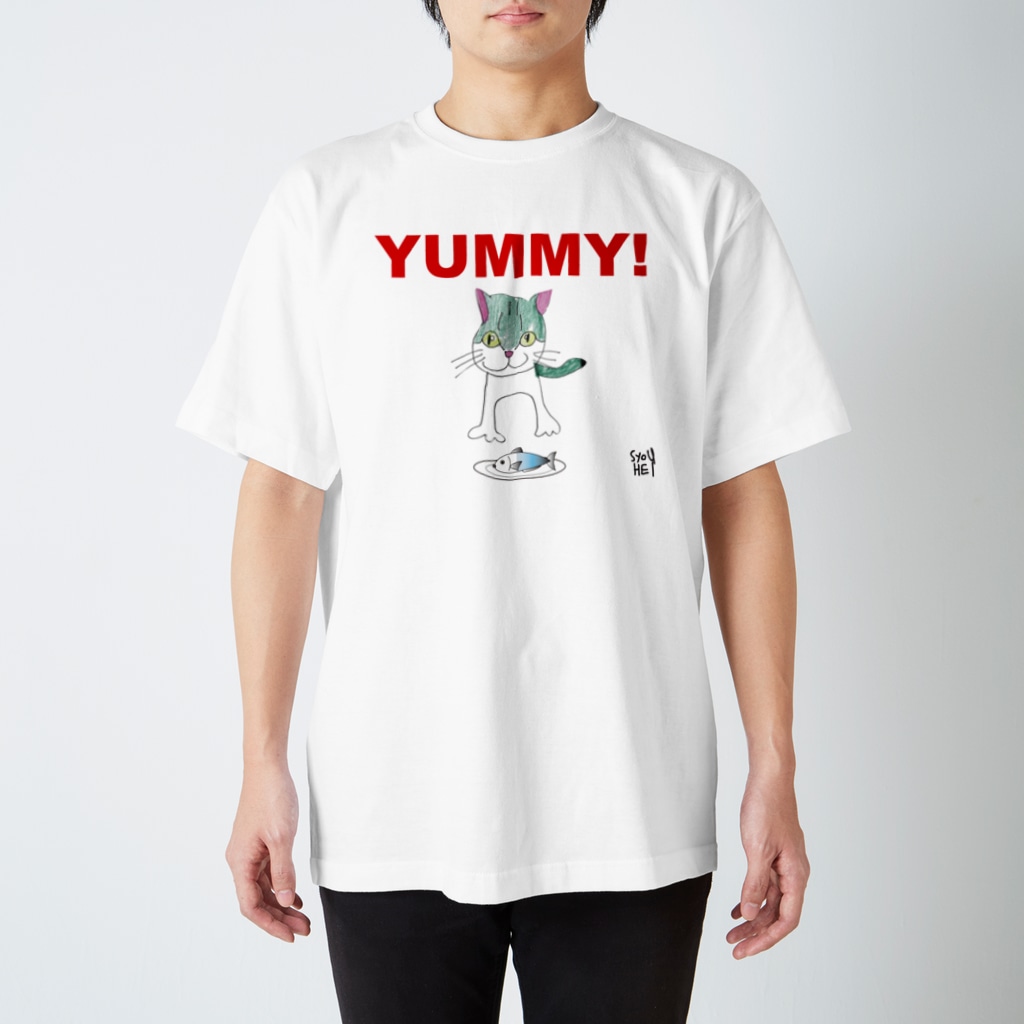 ★いろえんぴつ★のねこさんとおさかなさん Regular Fit T-Shirt
