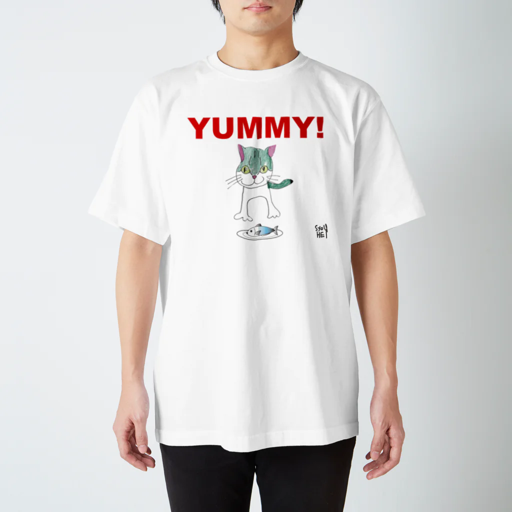 ★いろえんぴつ★のねこさんとおさかなさん スタンダードTシャツ