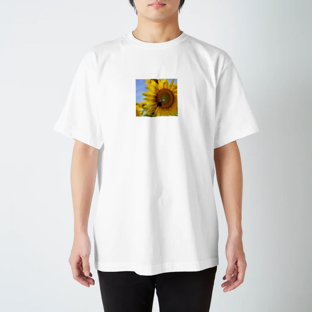 kaw800のヒマワリとクマバチ Regular Fit T-Shirt