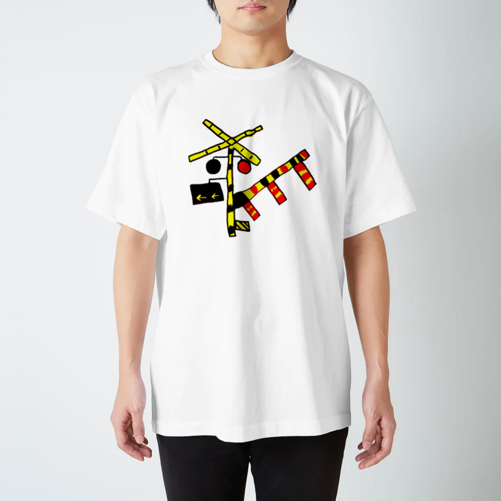 さとやま図案の踏切Tシャツ Regular Fit T-Shirt