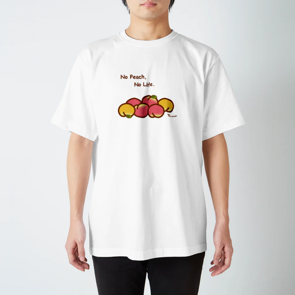 Nari's Farm(ナリズファーム)ひつじと桃の桃ゴロゴロ Regular Fit T-Shirt