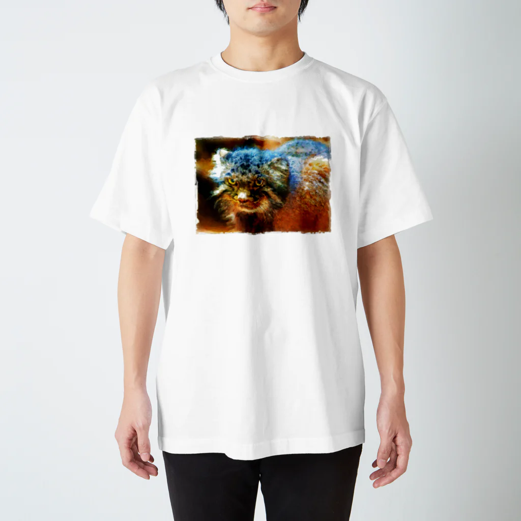谷中画廊のマヌルネコくん Regular Fit T-Shirt