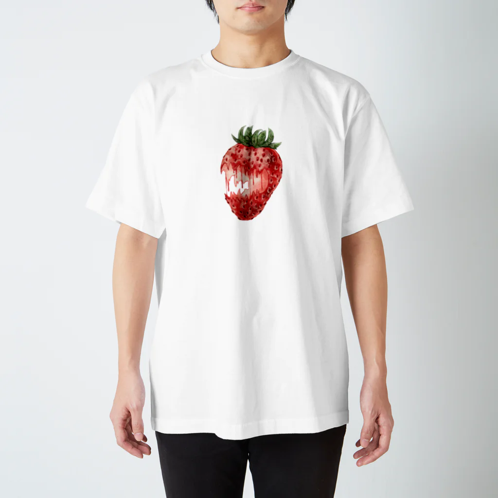 ぐうたら猫のシングル凶暴いちご Regular Fit T-Shirt