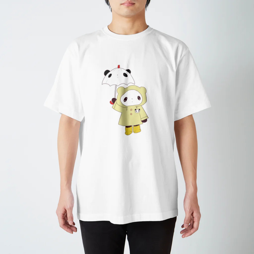 くれあーるのあめふりパンダ スタンダードTシャツ