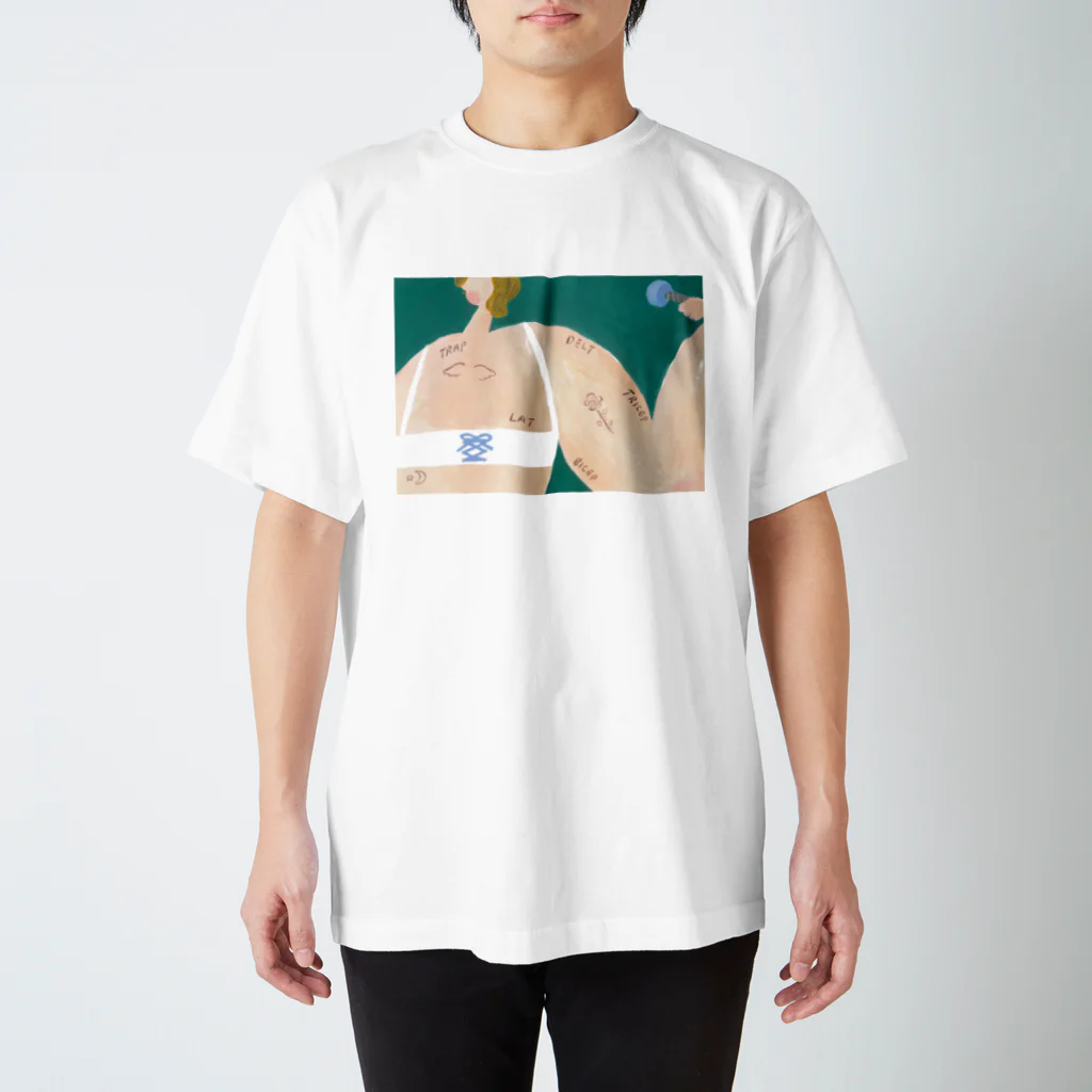 YA MARKETの筋肉タトゥーの女の子 Regular Fit T-Shirt