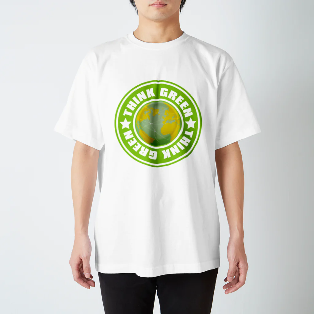 AURA_HYSTERICAのThink_Green Regular Fit T-Shirt