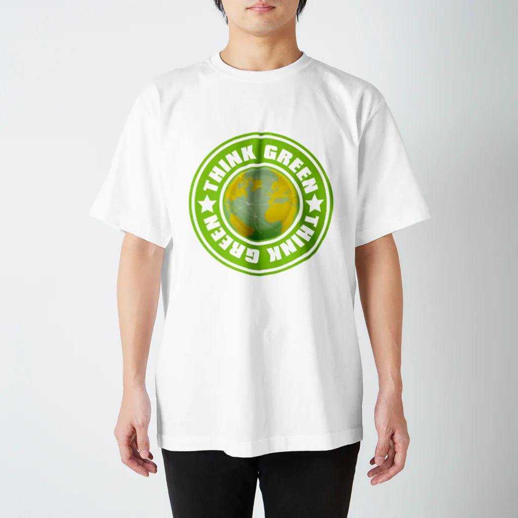 AURA_HYSTERICAのThink_Green スタンダードTシャツ