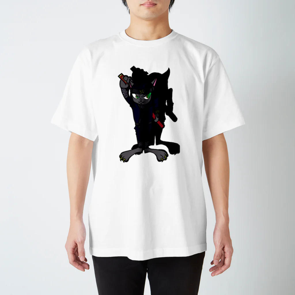 black38の忍者ねこ(=‘ｘ‘=) Regular Fit T-Shirt