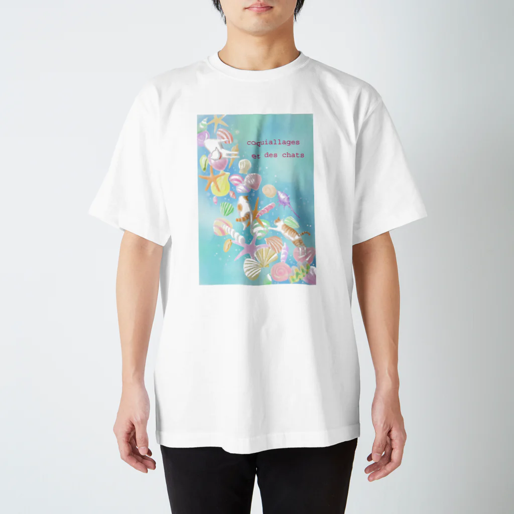 Ａｔｅｌｉｅｒ　Ｈｅｕｒｅｕｘの猫と貝殻 Regular Fit T-Shirt