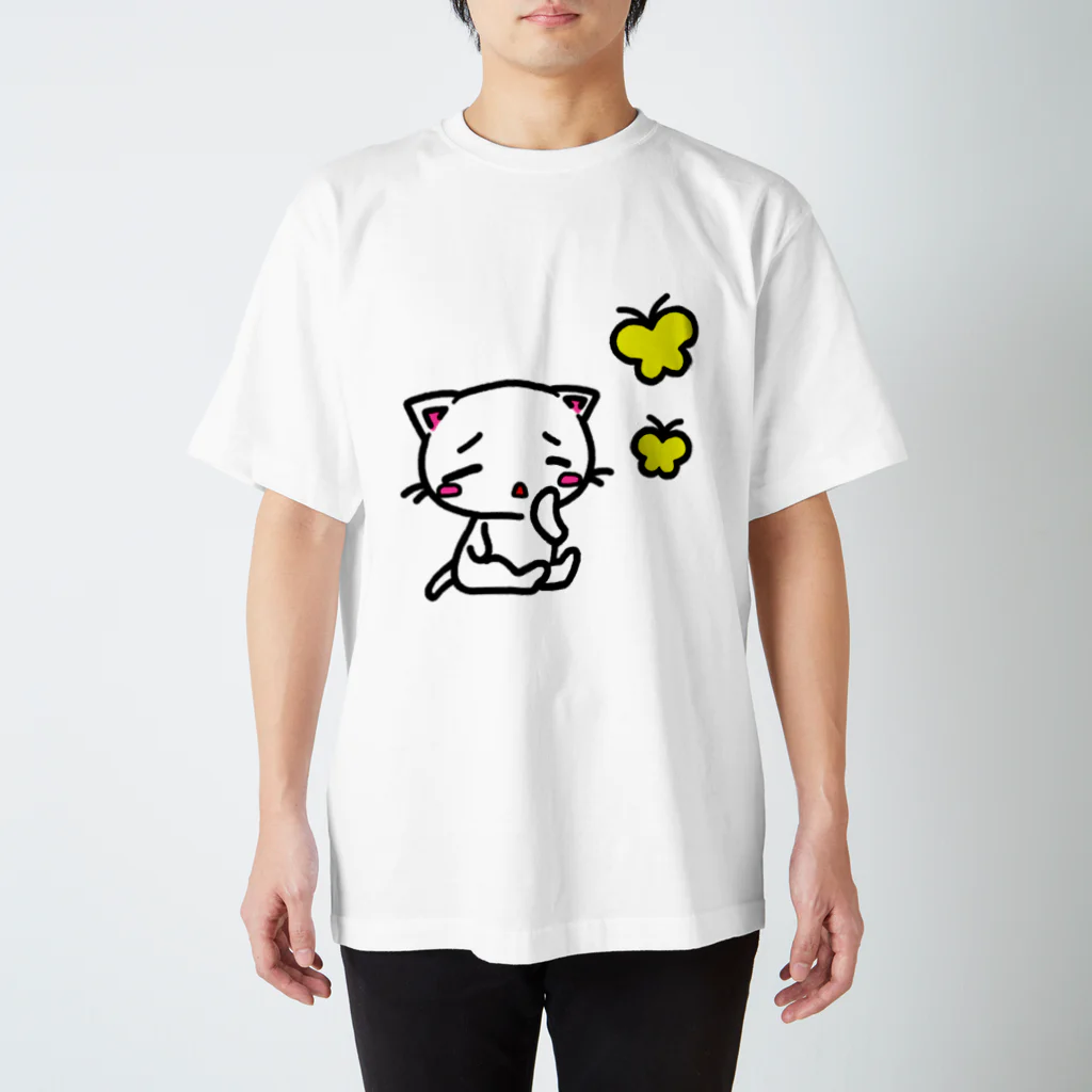 川原ナツミの子猫とちょうちょ スタンダードTシャツ