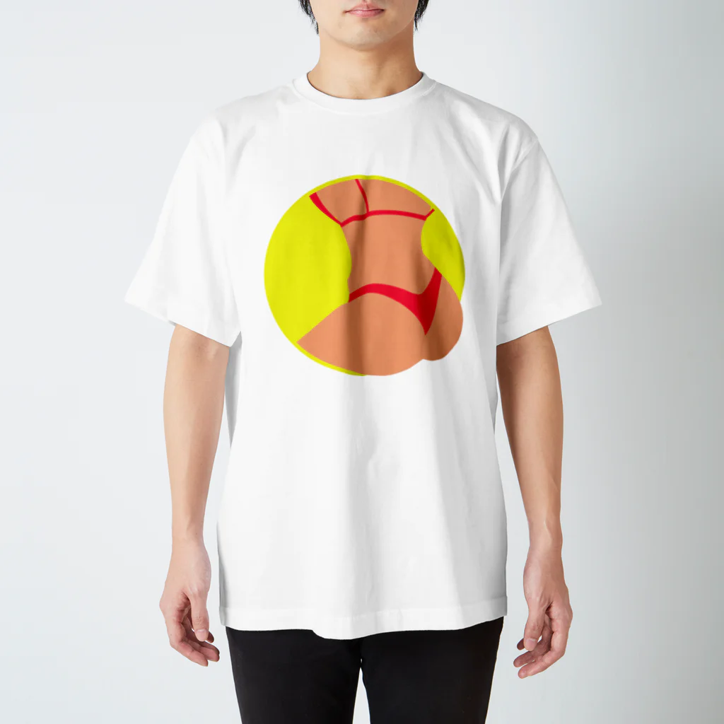 Bawdy_JpのSummer Butt(ネオンイエロー) Regular Fit T-Shirt