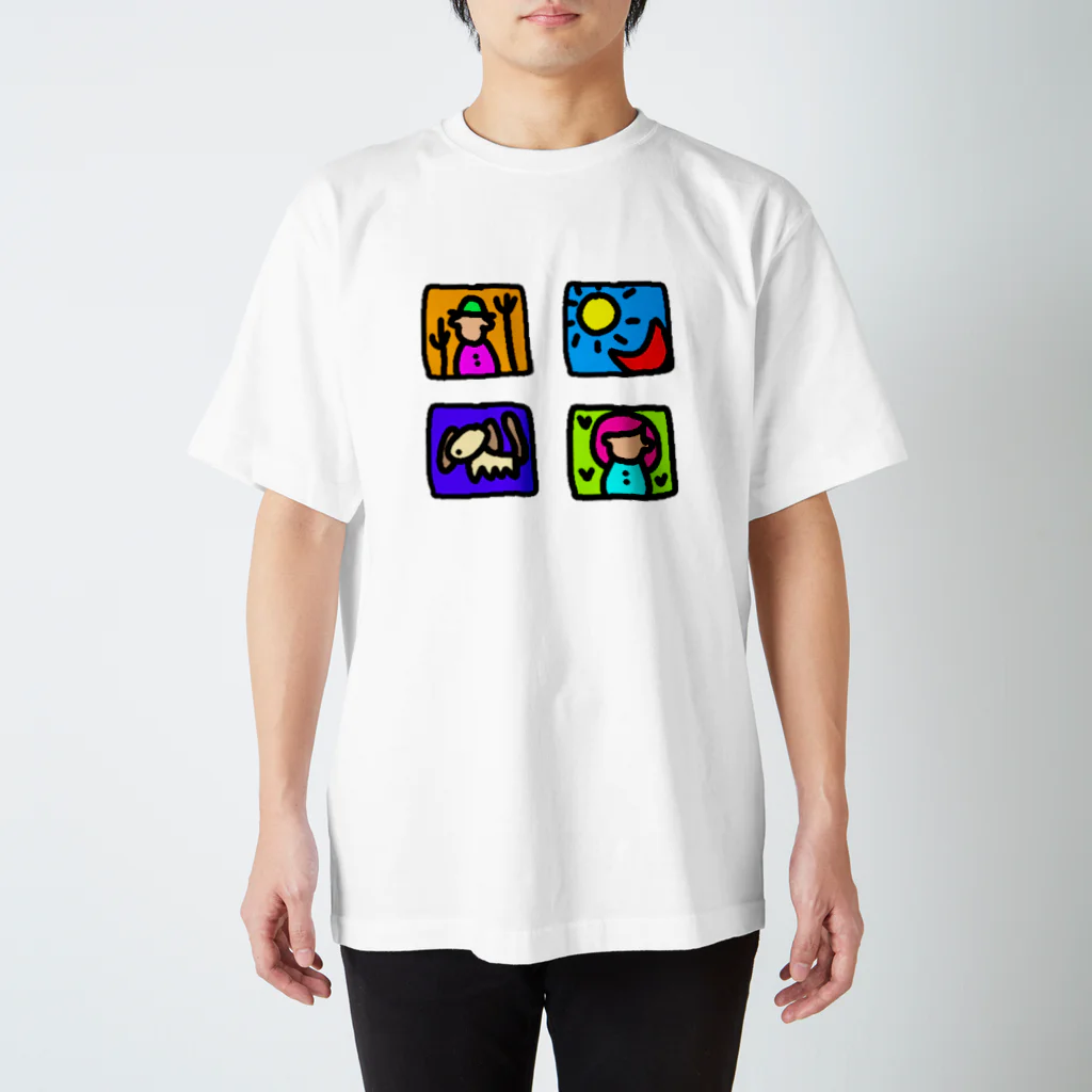 abcdpaoのぼくわたしいぬ スタンダードTシャツ