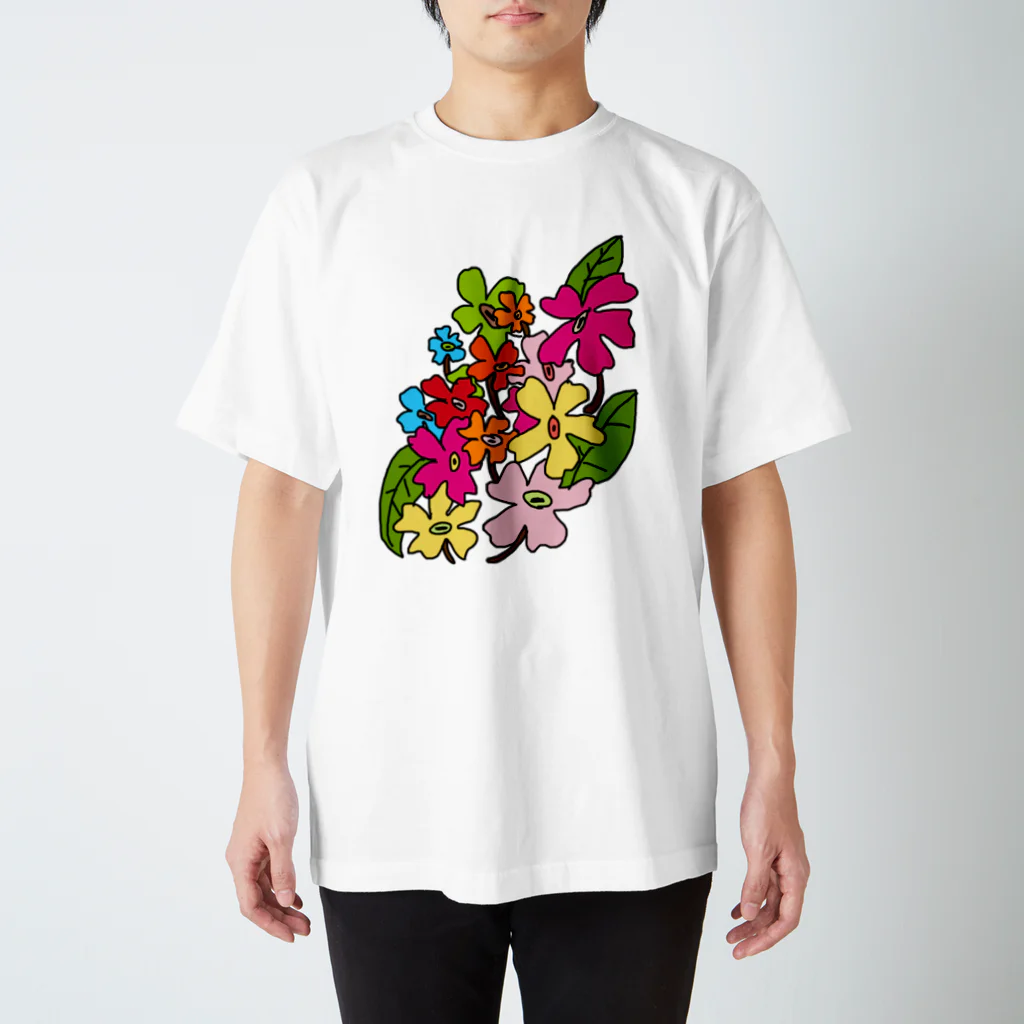 tsuki-hiroの手書きのお花 Regular Fit T-Shirt