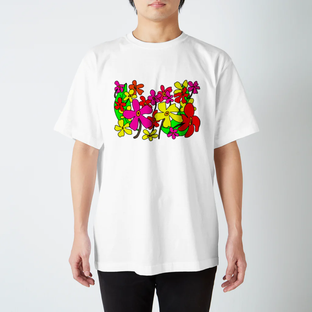 tsuki-hiroの手書きのお花 Regular Fit T-Shirt