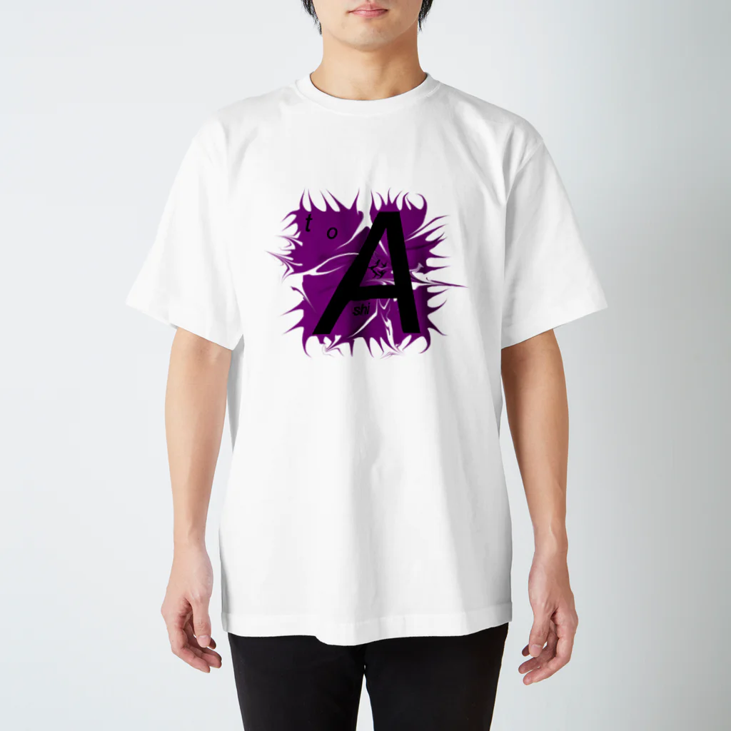 GashiのBLACK＆Purple スタンダードTシャツ