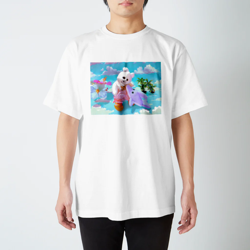 くまきちショップやさんのくまきちの夏休み スタンダードTシャツ