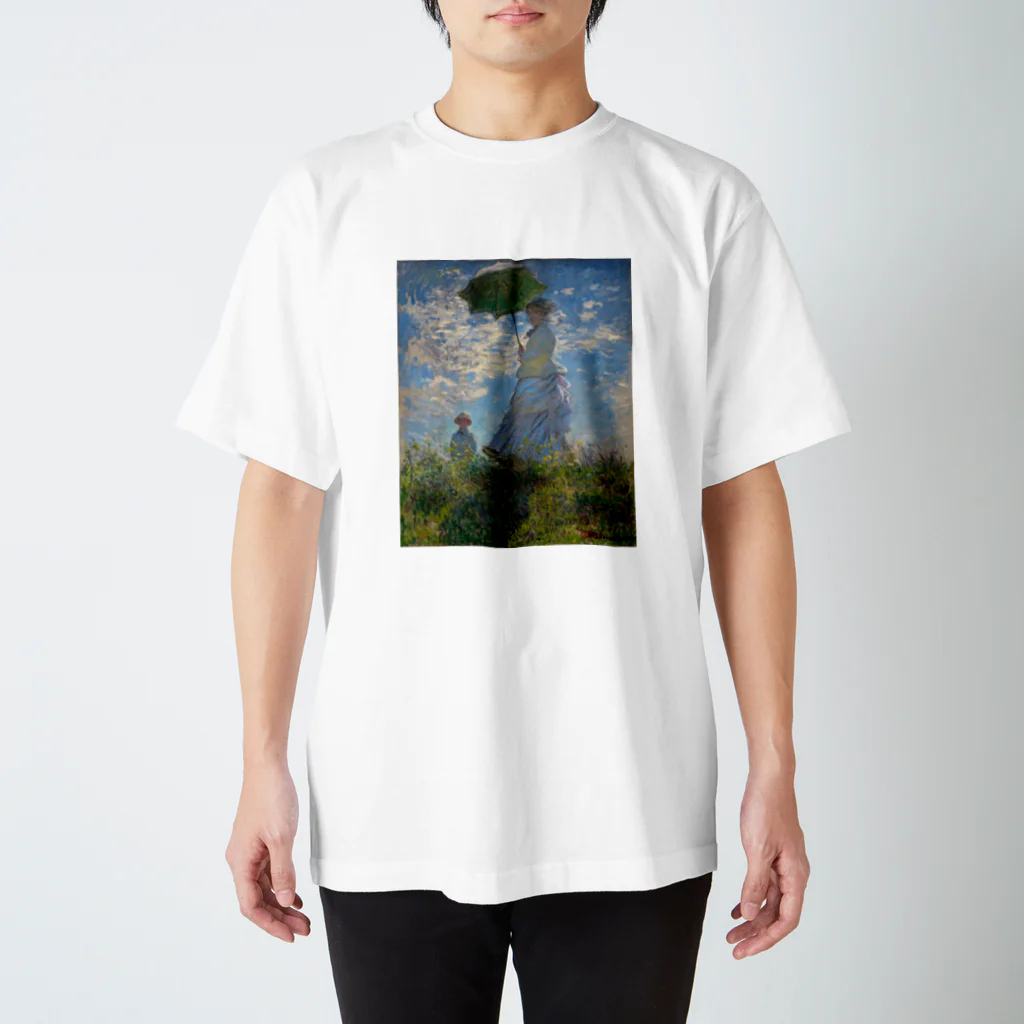 Art Baseのクロード・モネ / 1875 / The Promenade, Woman with a Parasol / Claude Monet スタンダードTシャツ