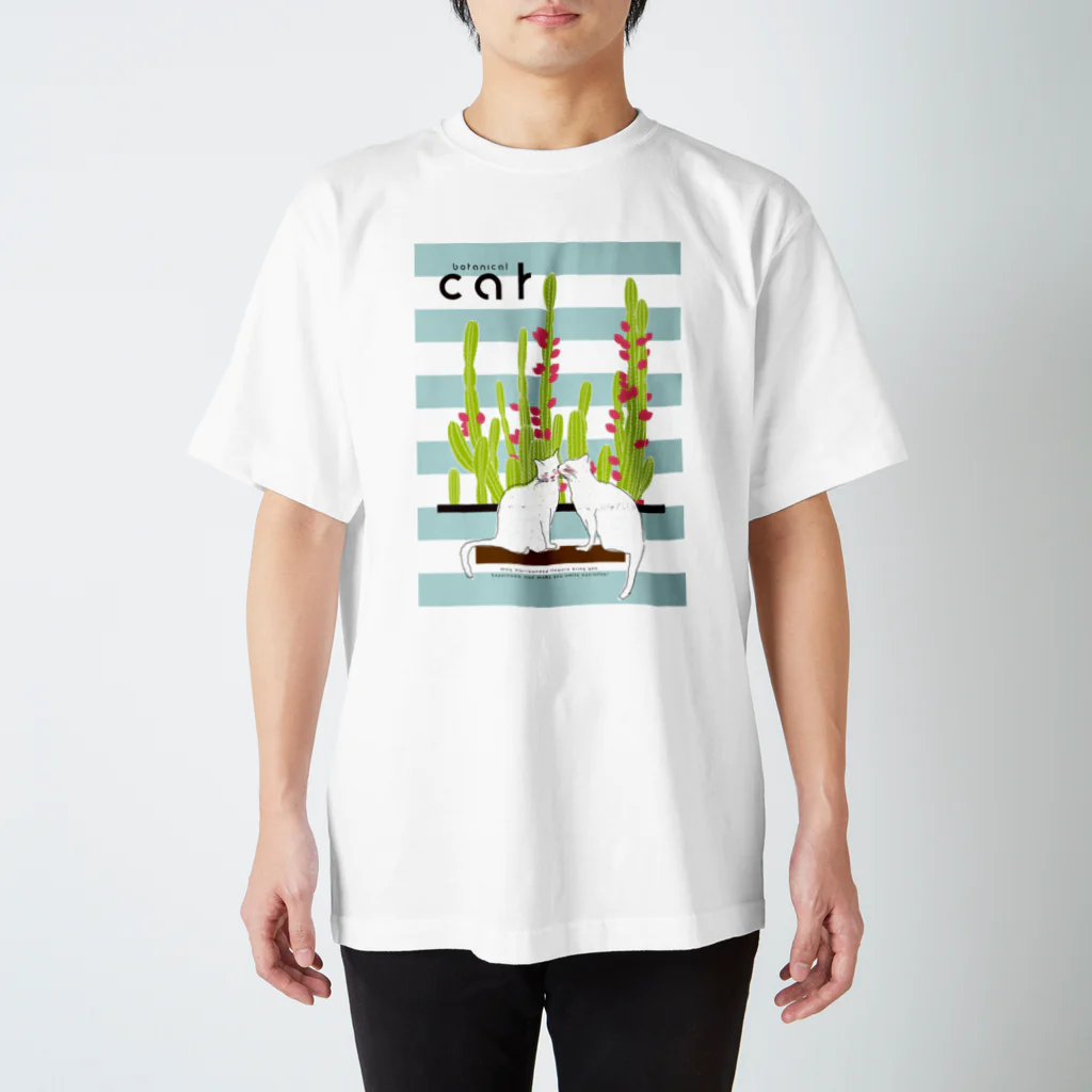 花と猫　オリジナルショップのcactus_cat スタンダードTシャツ