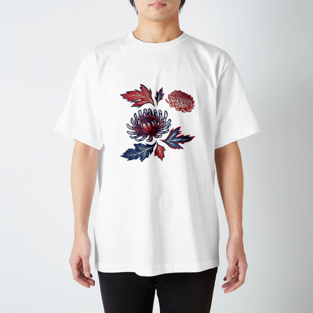 IZANAMI by Akane Yabushitaの【日本レトロ#03】菊 スタンダードTシャツ