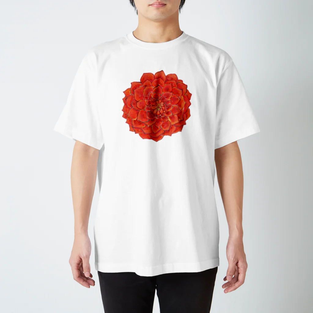 .michiko.のダリアのコサージュ風 Regular Fit T-Shirt