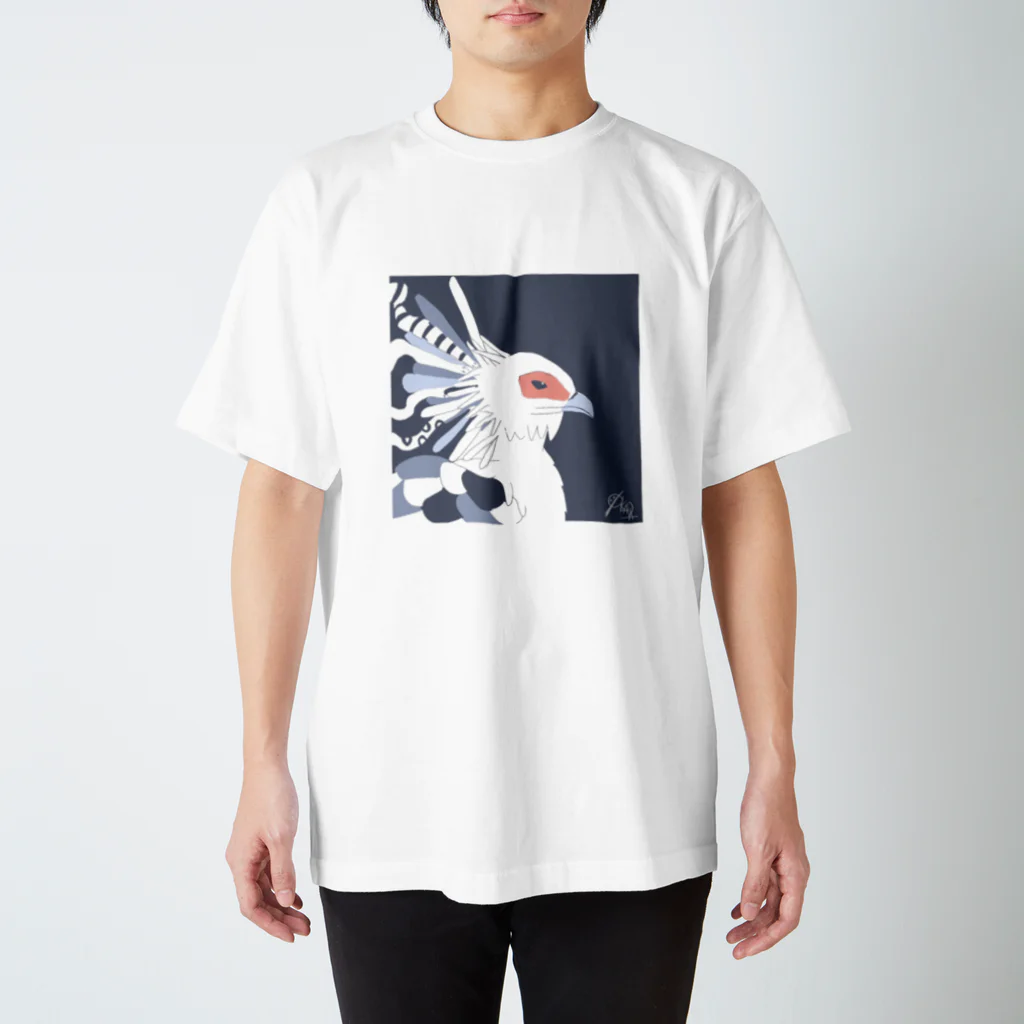 シン・オカダ(shinoka)の蛇喰鷲 ヘビクイワシ [ #珠鶏雑貨 ] Regular Fit T-Shirt