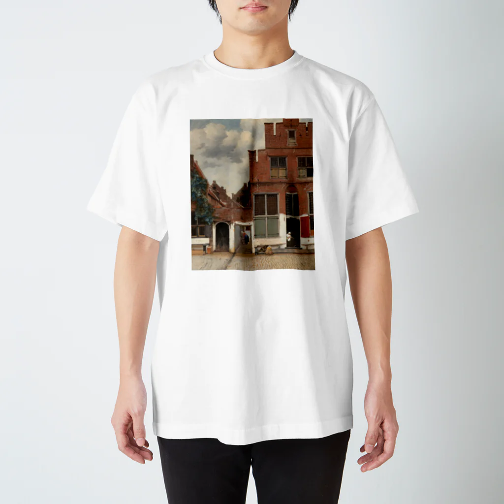 Art Baseの小路 / フェルメール (View of Houses in Delft (The little Street) 1658) スタンダードTシャツ
