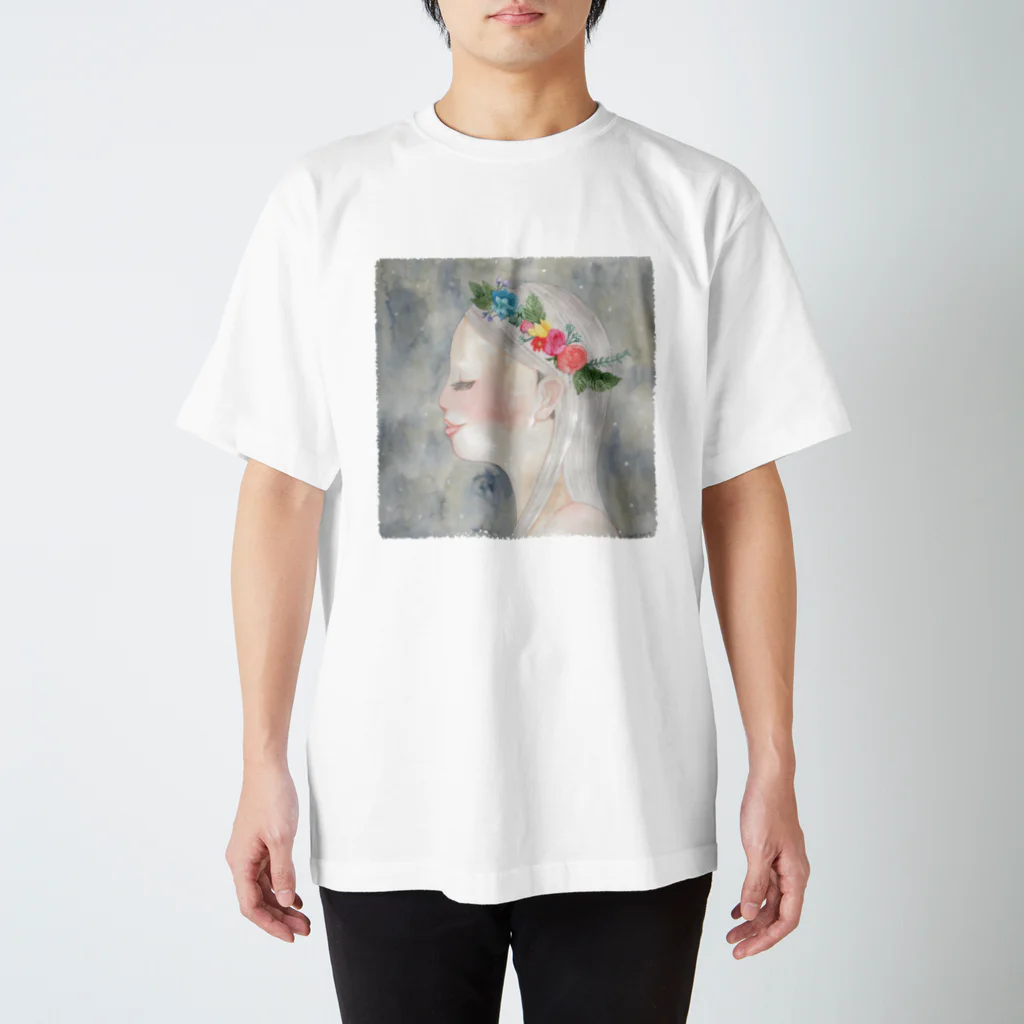  kuriko の花かんむりの女の子 Regular Fit T-Shirt