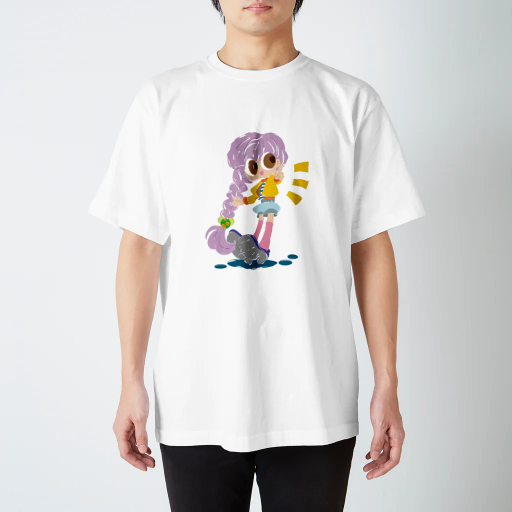 もーたんのみつあみちゃん Regular Fit T-Shirt