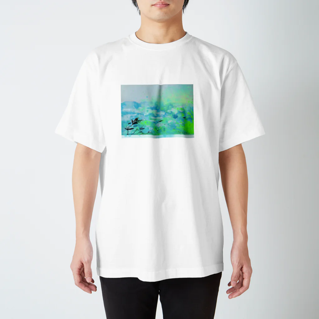 太陽drops -立華 圭グッズショップ-の10時の海 スタンダードTシャツ