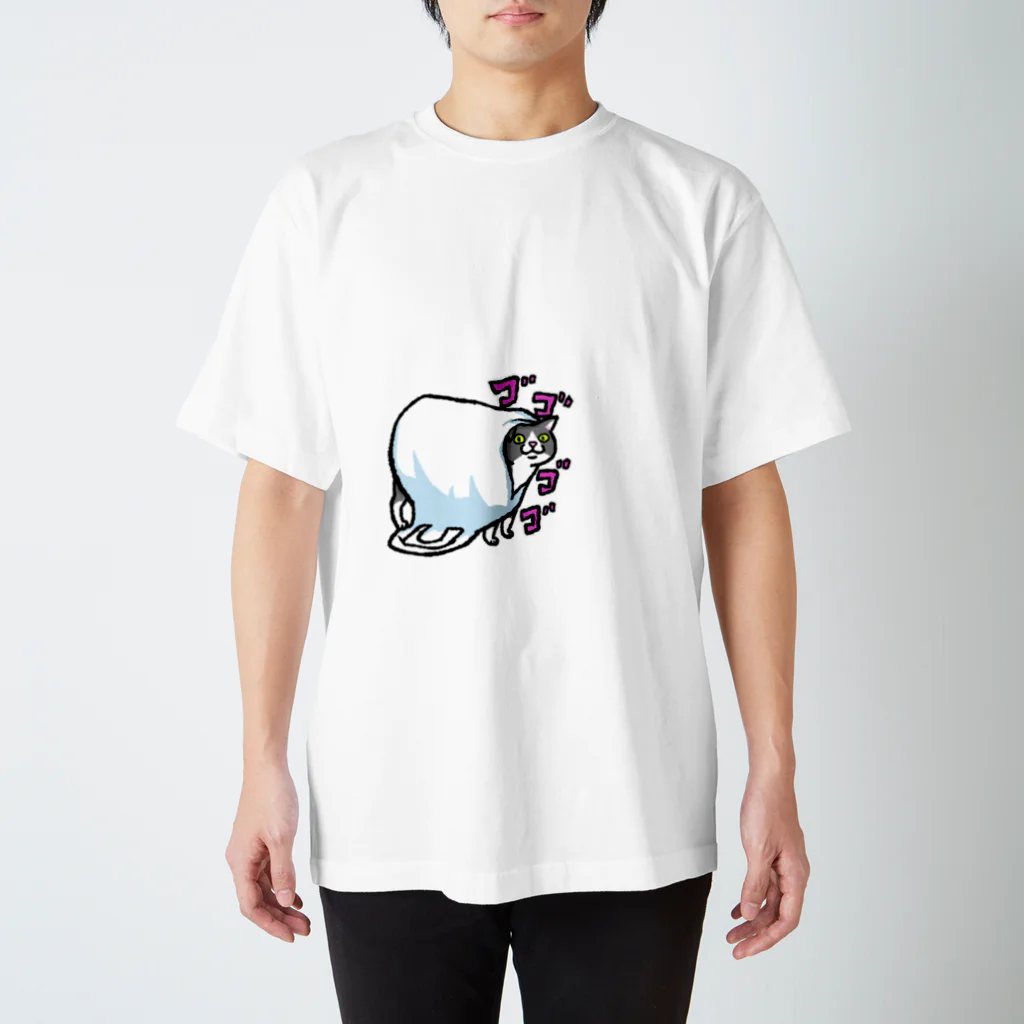 真希ナルセ（マキナル）のゴミ袋をかぶった猫 スタンダードTシャツ