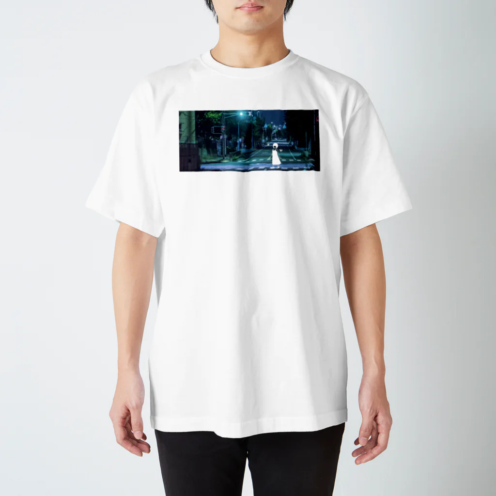 Rir_angの夏の夜の蝶と女の子 Regular Fit T-Shirt