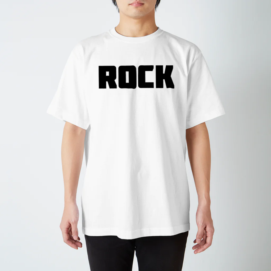 AliviostaのRock ロック シンプルBIGロゴ ストリートファッション Regular Fit T-Shirt