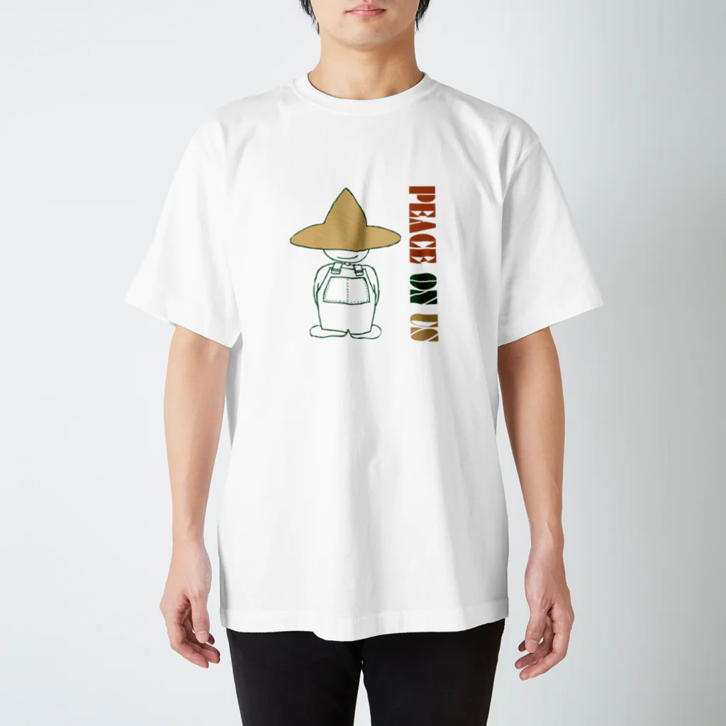 minamikkoのPEACE ON US 地球版 スタンダードTシャツ