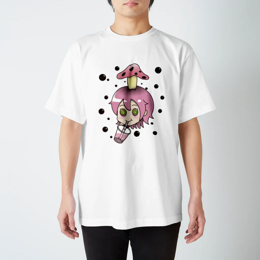 GUNE GUNEのタピオカ大好き！タピコちゃん！ スタンダードTシャツ