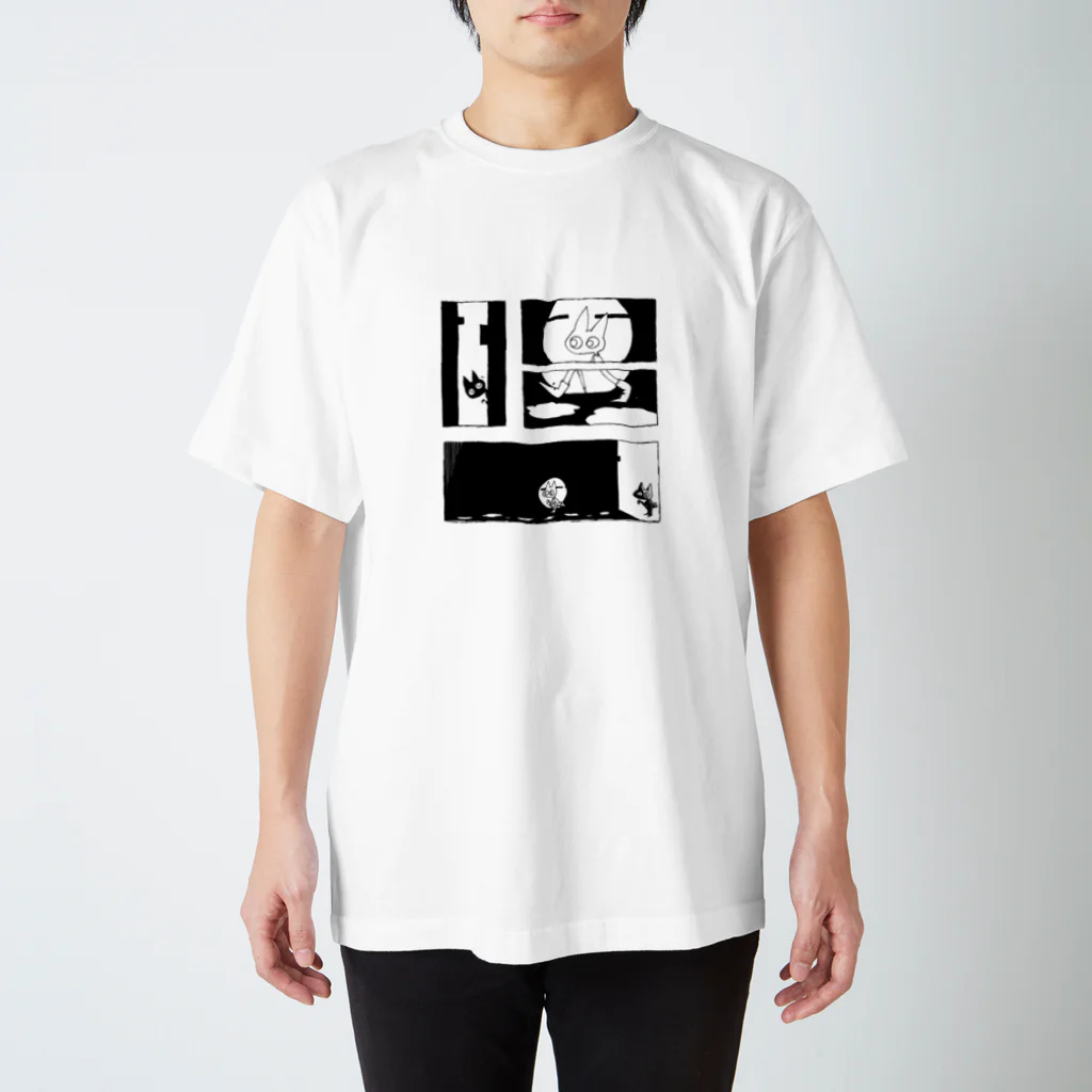 youreinthedeepwebgobackの雨上がりのシロとクロ Regular Fit T-Shirt