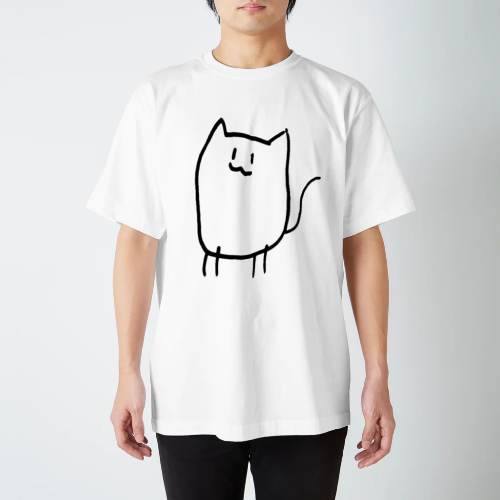 ぽぽヶ丘ぽぽがおの黒いNeKo スタンダードTシャツ