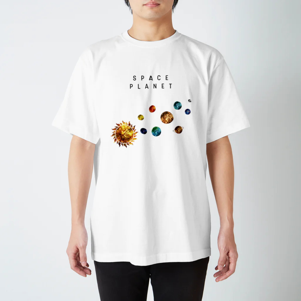 cranes designのSPACE PLANET 宇宙惑星2 スタンダードTシャツ