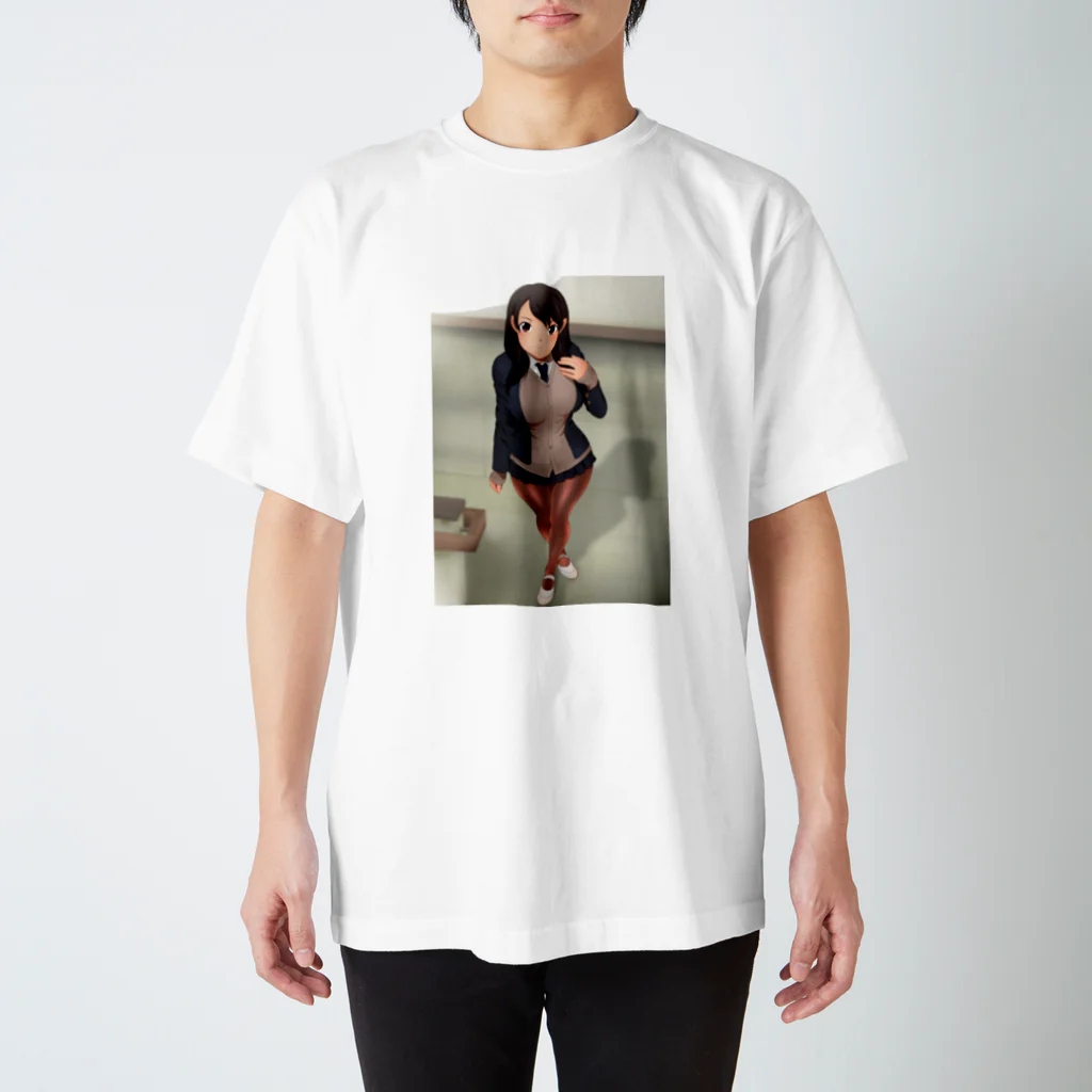 yadogenの冬制服の女の子 Regular Fit T-Shirt