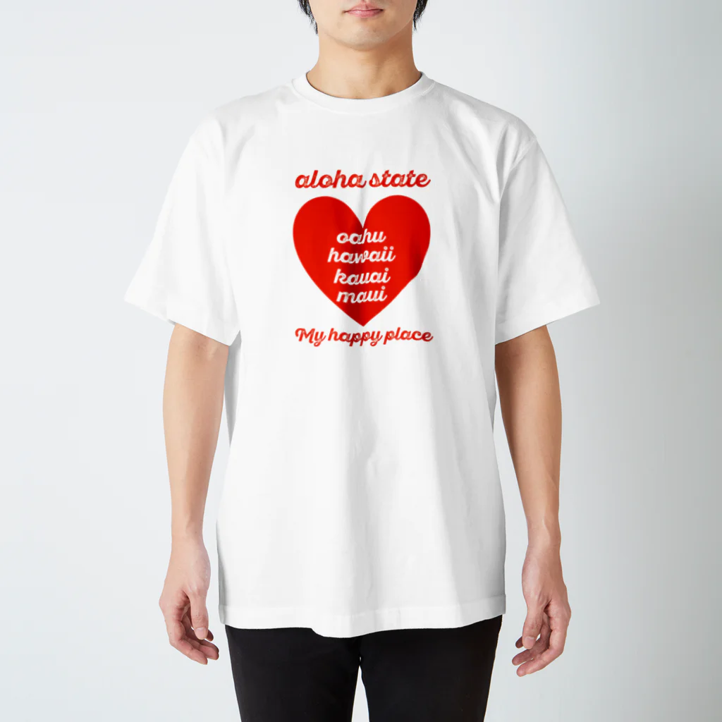 mahaloa968のaloha state (ハート) Regular Fit T-Shirt
