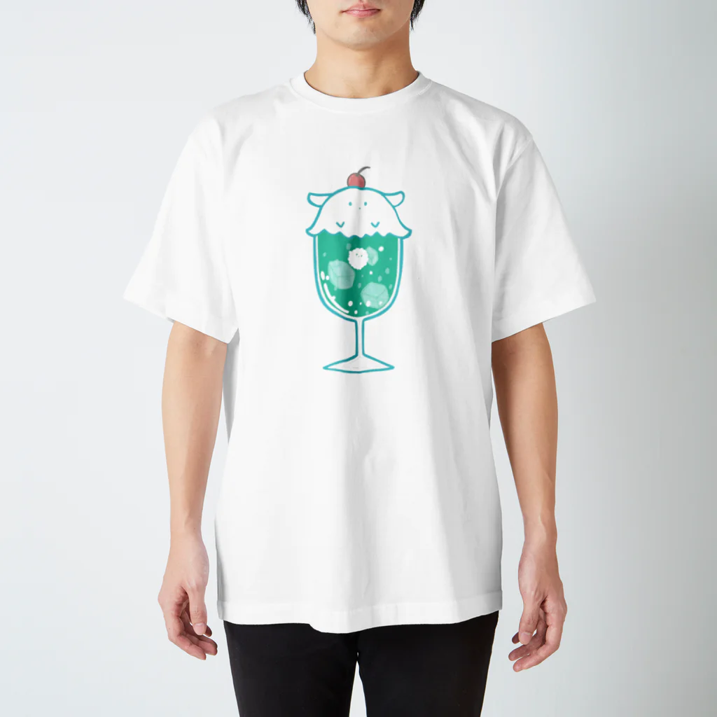 きこのまのクリームソーダに擬態するメンダコ（Wメロンソーダ）-擬態妖精ミミカ- 티셔츠