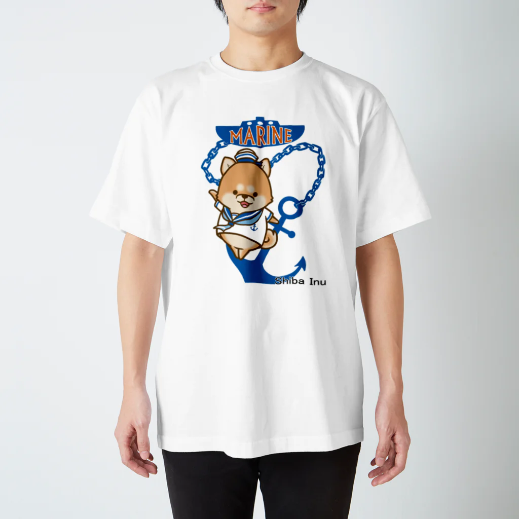 ラクガキメイトの柴犬　マリンルック Regular Fit T-Shirt