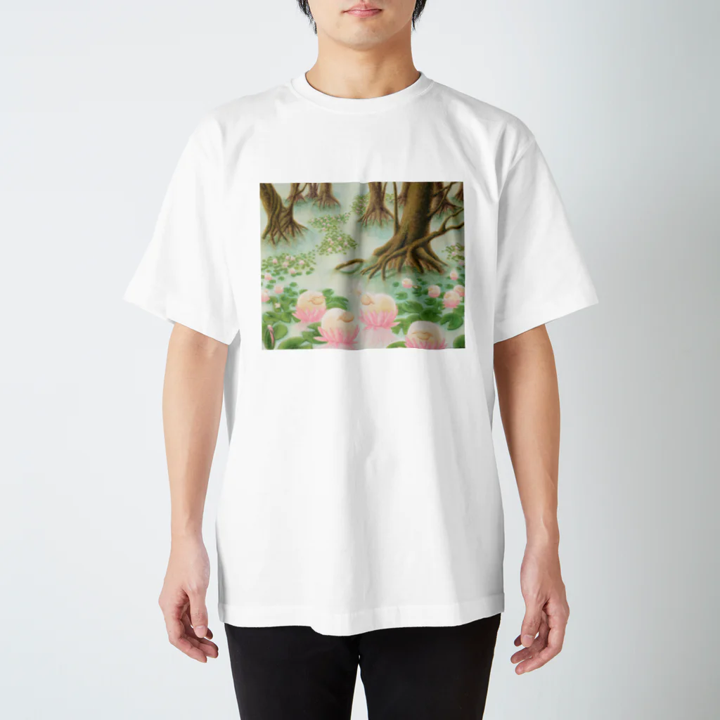 ひつじ好きのみそうギャラリーの羊蓮花と羊精 Regular Fit T-Shirt