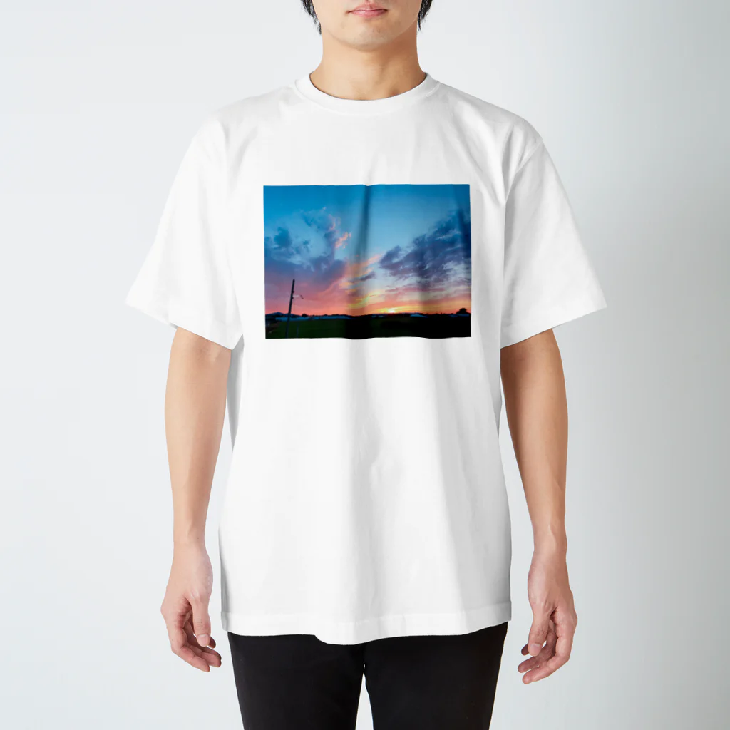 モモたろ屋の夏の夕焼けフォトグラフ スタンダードTシャツ